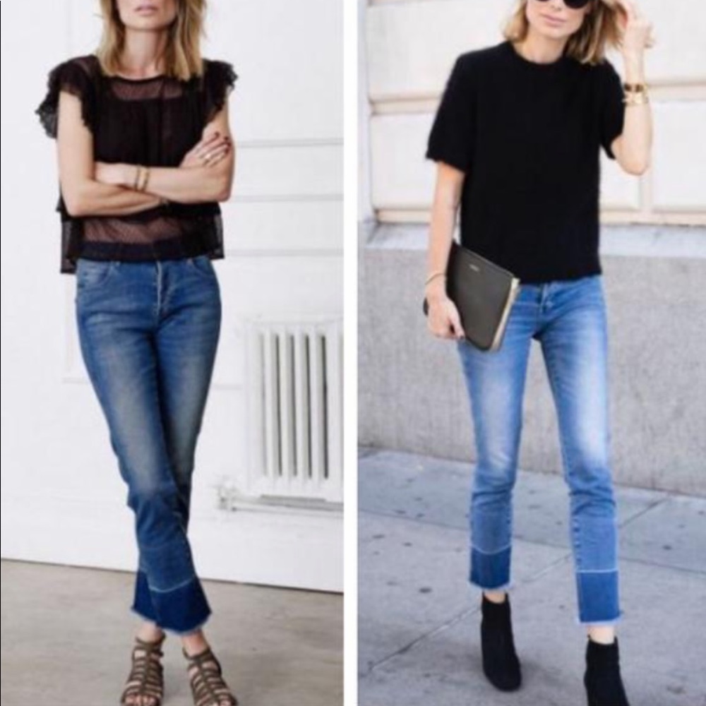 ANINE BING • Hem Detail Cropped 👖 Jean